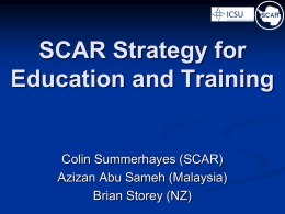 SCAR Strategy for Education and Training
