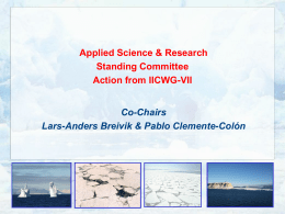 IICWG VI Applied Science & Research Standing Committee