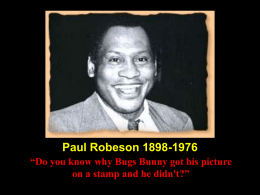 Paul Robeson - HFCSD Homepage