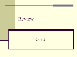 Review ch.2 - جامعة فلسطين