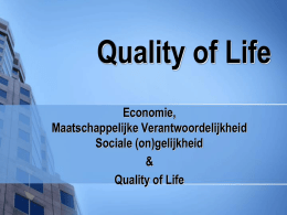 Quality of Life and Equality