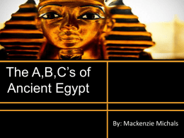 The A,B,C’s of Ancient Egypt