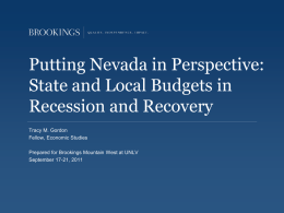 Fiscal Realities: State and Local Budgets in Recession and