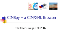 CIMSpy – a CIM/XML Browser
