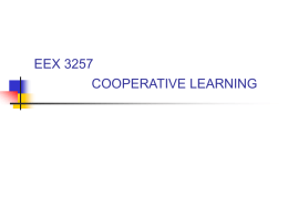 EEX 3257 COOPERATIVE LEARNING