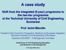 The impact of the Bologna process on civil engineering in