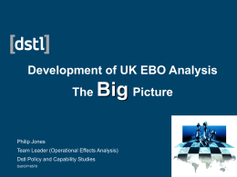 Development of UK EBO Analysis: The Big Picture