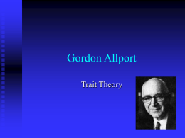 Gordon Allport - Kelley Kline Phd
