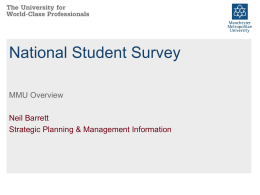 National Student Survey - Manchester Metropolitan University