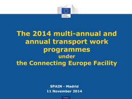 Framework for the transport work programmes under the