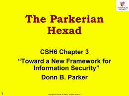The Parkerian Hexad - M. E. Kabay Web Site