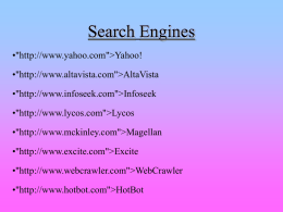 Search Engines - Boston University