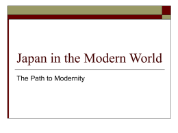 Japan in the Modern World