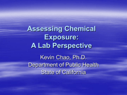 Assessing Chemical Exposure: A Lab Perspective