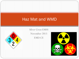 Haz Mat and WMD - Will/Grundy Emergency Medical Services