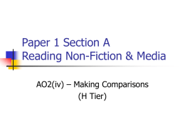 Paper 1 Section A Reading Non