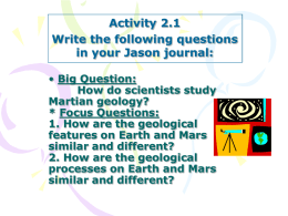 Big Question: How do scientists study Martian geology