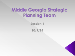 Middle Georgia Strategic Planning Team