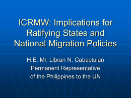 Mainstreaming Migration, Development and Remittances at