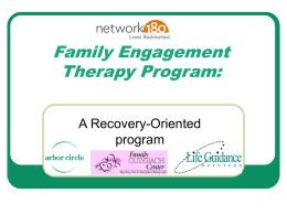Family Engagement Therapy Program: - MI-PTE