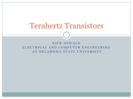 Terahertz Transistors - Oklahoma State University–Stillwater