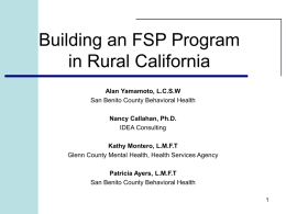 Building an FSP in Rural California