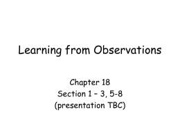 Learning from Observations