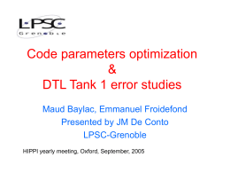 Tracewin optimization for DTL error studies