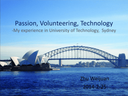 Passion, Volunteering, Technology