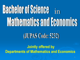 投影片 1 - Department of Mathematics, HKUST