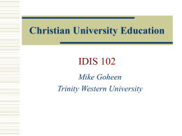 Christian University Education