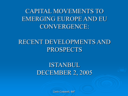 CAPITAL MOVEMENTS TO EMERGING EUROPE AND EU …