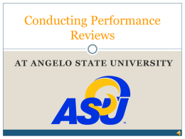 Conducting Performance Evaluations