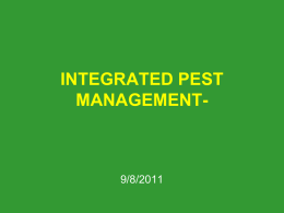 HOW GREEN IS YOUR PEST CONTROL PROGRAM?---