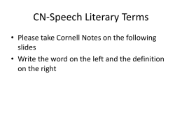 CN-Speech Literary Terms