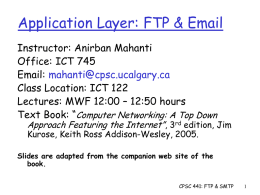 Application Layer: FTP & DNS