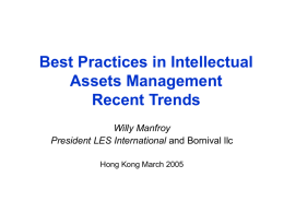 Intellectual Assets Management Best practices