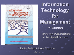 Information Technology for Management 7th Edition