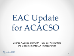 EAC Update for ACACSO