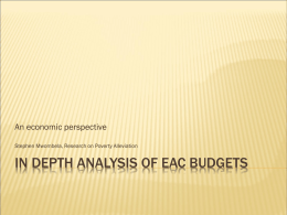 In depth Analysis of EAC Budgets