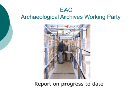 EAC Archaeological Archives Working Party