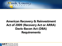 Davis-Bacon Act - 1931 - Login