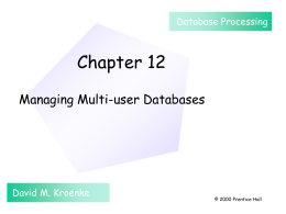 Chapter 12: Managing Multi