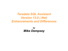 Teradata SQL Assistant vs. the Swiss Army Knife – Which is