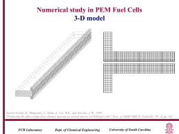 Numerical study in PEM Fuel Cells 3