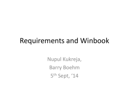 Requirements and Winbook - University of Southern California