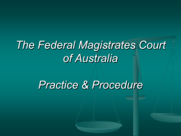 Federal Magistrates Act 1999 – Section 10