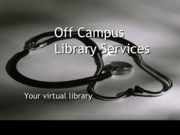Off Campus Library Services - Indiana Wesleyan University