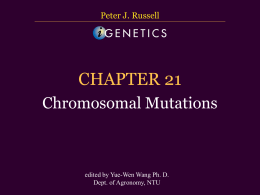 CHAPTER 21 Chromosomal Mutations