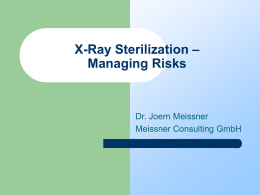 X-ray sterilization -